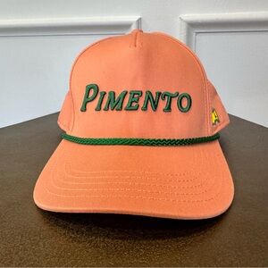 NWOT Masters American Needle Pimento Embroidered Rope Snackback Hat Golf